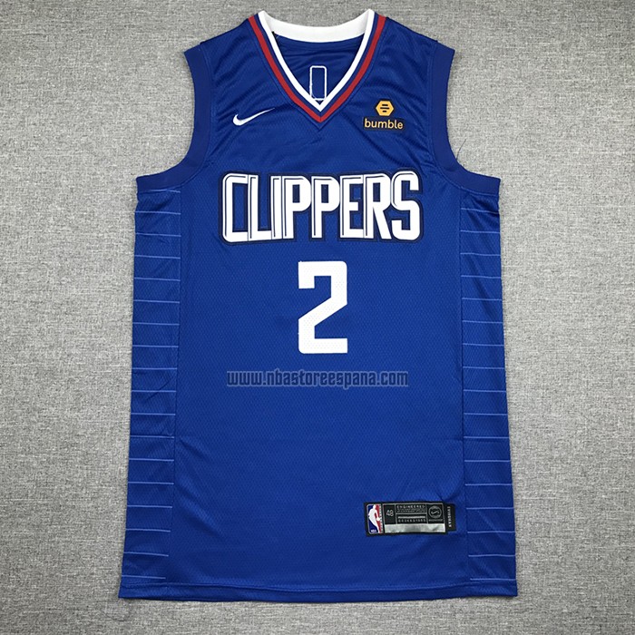 Camiseta Los Angeles Clippers Kawhi Leonard NO 2 Icon 2020-21 Azul